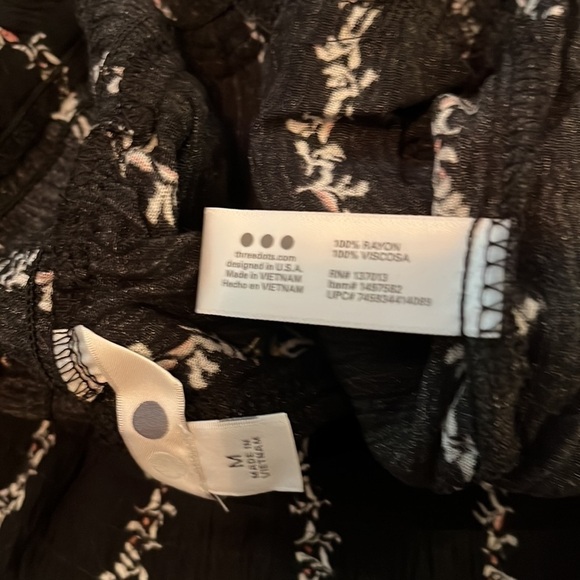 Three Dots Printed Pull on Pants for Womens Size M.  Super bohemian style. - Picture 5 of 5